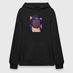 Толстовка-худи оверсайз Notorious B I G, цвет: черный