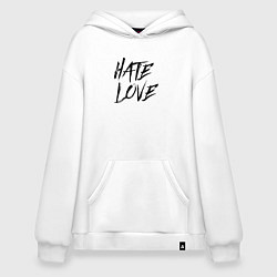 Худи оверсайз Hate love Face