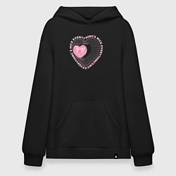 Толстовка-худи оверсайз Everythings nice, цвет: черный
