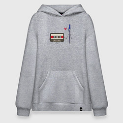 Худи оверсайз Кассета и ручка