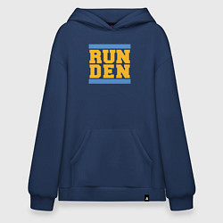 Толстовка-худи оверсайз Run Denver Nuggets, цвет: тёмно-синий