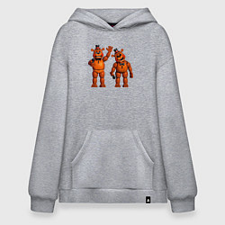Толстовка-худи оверсайз Два Той Фредди, цвет: меланж
