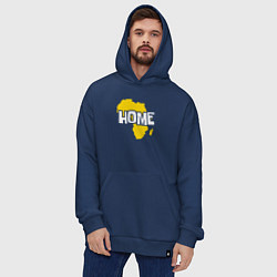 Толстовка-худи оверсайз Африка дом, цвет: тёмно-синий — фото 2