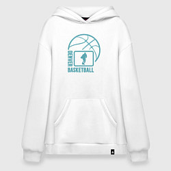 Толстовка-худи оверсайз Denver basket, цвет: белый