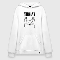 Худи оверсайз Nirvana - rock cat