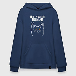 Худи оверсайз Hollywood Undead rock cat