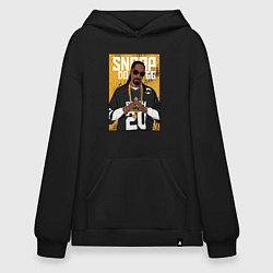 Толстовка-худи оверсайз Snoop dogg с цепями, цвет: черный
