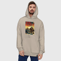 Толстовка-худи оверсайз MoMo - Skull Rock, цвет: миндальный — фото 2