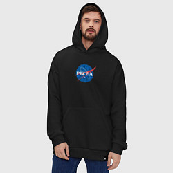 Толстовка-худи оверсайз Pizza x NASA, цвет: черный — фото 2