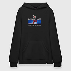 Толстовка-худи оверсайз Depeche Mode - Music for the Masses logo, цвет: черный