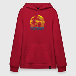 Толстовка-худи оверсайз Gallifrey, цвет: красный