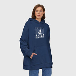 Толстовка-худи оверсайз Sweater dragon year, цвет: тёмно-синий — фото 2