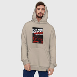 Толстовка-худи оверсайз RATM - all group, цвет: миндальный — фото 2