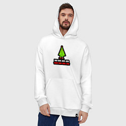 Толстовка-худи оверсайз Страсть под ёлкой, цвет: белый — фото 2