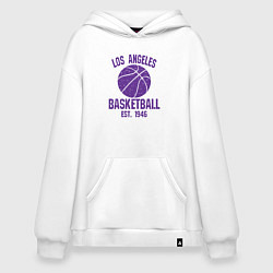 Толстовка-худи оверсайз Basketball Los Angeles, цвет: белый