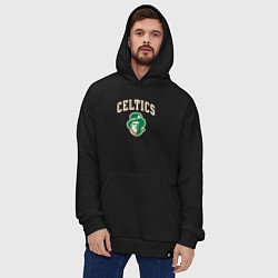 Толстовка-худи оверсайз Celtics, цвет: черный — фото 2