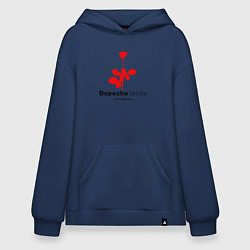 Толстовка-худи оверсайз Depeche Mode - Violator album logo, цвет: тёмно-синий
