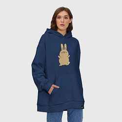 Толстовка-худи оверсайз Relax bunny, цвет: тёмно-синий — фото 2