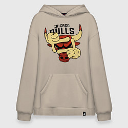 Худи оверсайз Bulls logo with hands