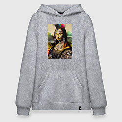 Худи оверсайз Punk Mona Lisa is covered in tattoos