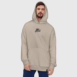Толстовка-худи оверсайз Jungkook k-stars, цвет: миндальный — фото 2