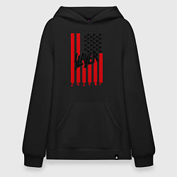 Толстовка-худи оверсайз Slayer Flag, цвет: черный