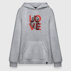 Худи оверсайз Love с сердцем