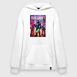 Худи оверсайз Cyberpunk and Minecraft - ai art collaboration