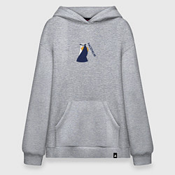 Толстовка-худи оверсайз Facepalm, цвет: меланж