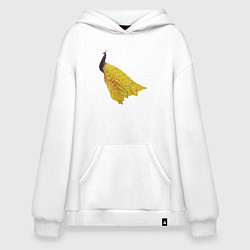 Худи оверсайз Павлин с золотым хвостом