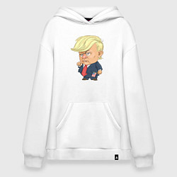 Толстовка-худи оверсайз Мистер Трамп, цвет: белый