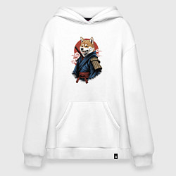 Худи оверсайз Собака Сиба-ину самурай