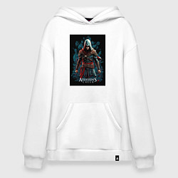 Толстовка-худи оверсайз Assassins creed старый стиль, цвет: белый