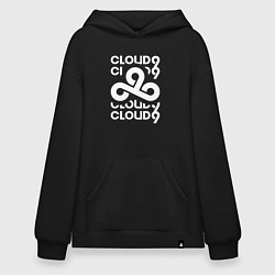 Толстовка-худи оверсайз Cloud9 - in logo, цвет: черный