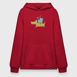 Худи оверсайз Bird dog cat