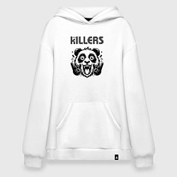 Толстовка-худи оверсайз The Killers - rock panda, цвет: белый