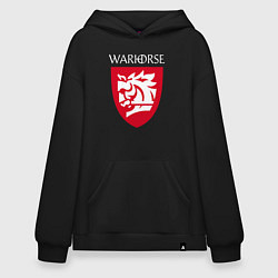 Толстовка-худи оверсайз Warhorse logo, цвет: черный