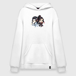 Толстовка-худи оверсайз Магистр дьявольского культа Ванцзи Лань, цвет: белый