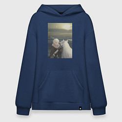 Толстовка-худи оверсайз Для тебя Бессмертный Фуши, цвет: тёмно-синий