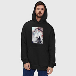 Толстовка-худи оверсайз Лянь Се под зонтом, цвет: черный — фото 2