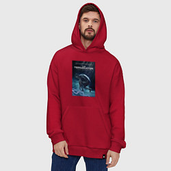Толстовка-худи оверсайз Терминатор из будущего, цвет: красный — фото 2