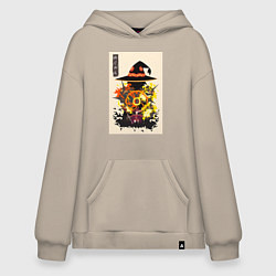 Толстовка-худи оверсайз Этот замечательный мир Мэгумин, цвет: миндальный