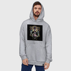 Толстовка-худи оверсайз Юбилейная - Скелеты в шкафу, цвет: меланж — фото 2