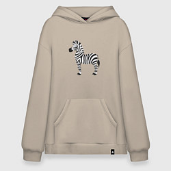 Худи оверсайз Хорошая веселая зебра