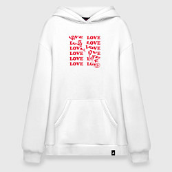 Худи оверсайз Love эффект размытия