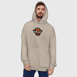 Толстовка-худи оверсайз Basketball fantasy, цвет: миндальный — фото 2