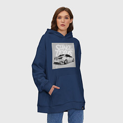 Толстовка-худи оверсайз Lexus автомобиль, цвет: тёмно-синий — фото 2