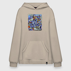 Худи оверсайз Монстры музыканты