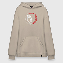 Худи оверсайз Волк фенрир в кельтском стиле с рунами