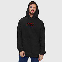 Толстовка-худи оверсайз Logo Ateez, цвет: черный — фото 2